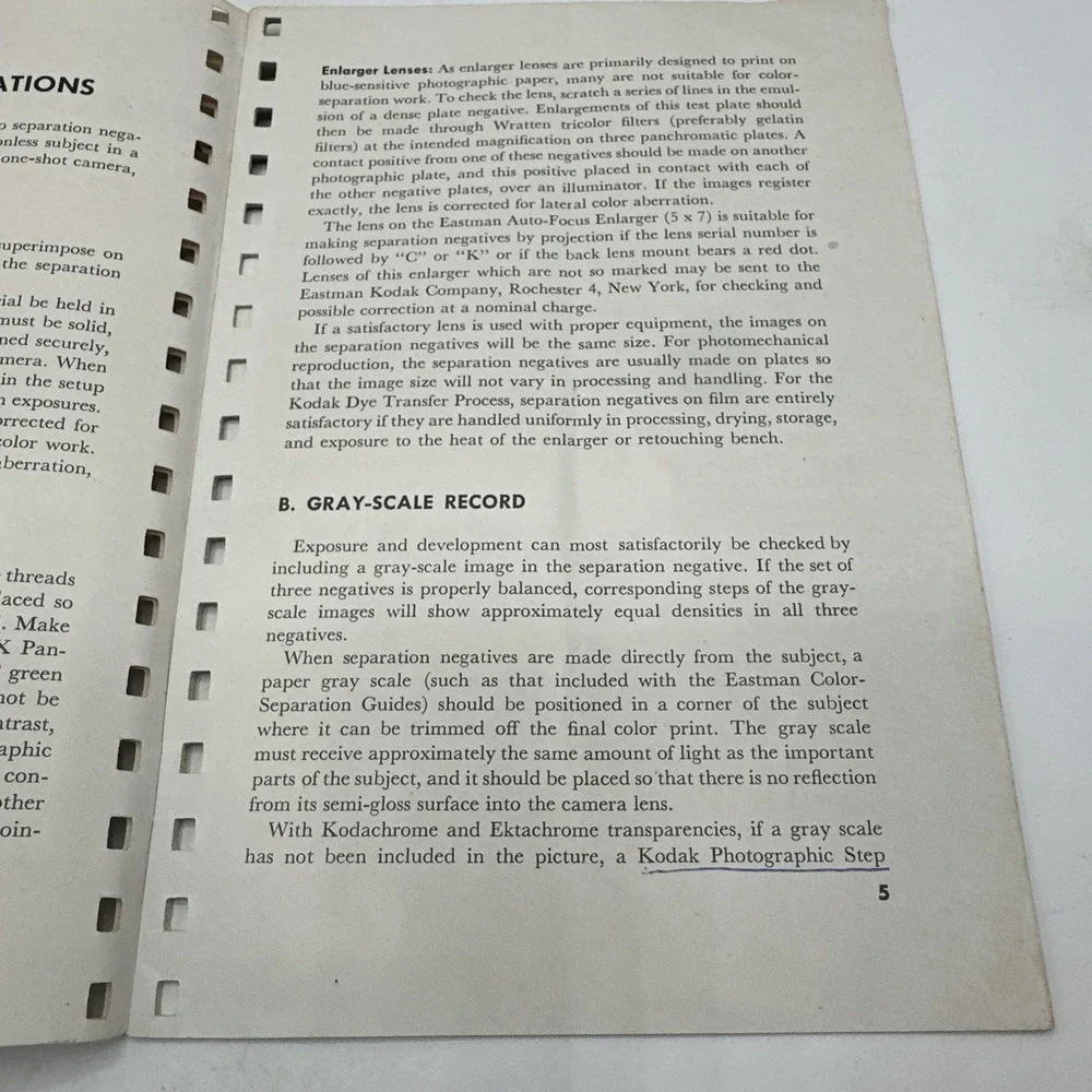 Kodak Photography Data Books. Lot Of 4 Paperback Books. 1949-1956